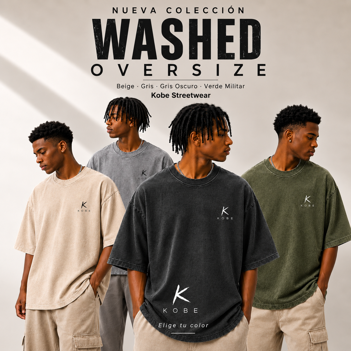 CAMISETAS WASHED OVERSIZED
