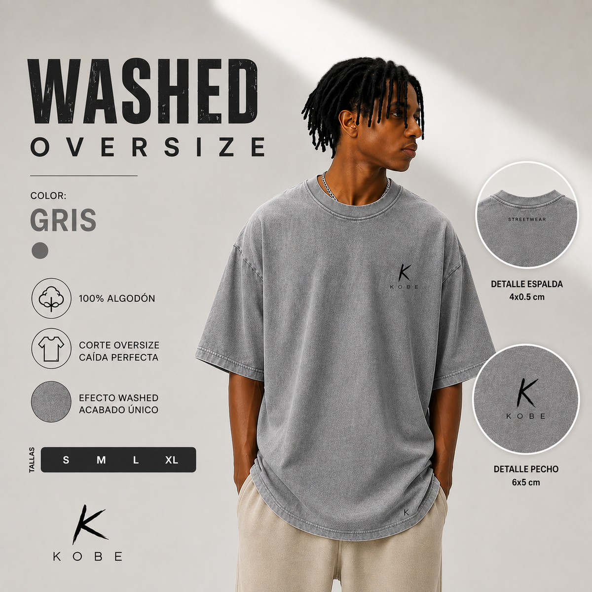 CAMISETAS WASHED OVERSIZED
