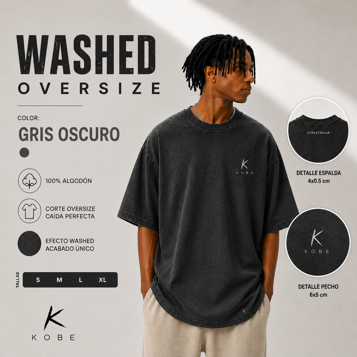 CAMISETAS WASHED OVERSIZED
